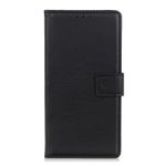 LG Q60 Handy Hülle - Classic II Leder Bookcover Series - schwarz