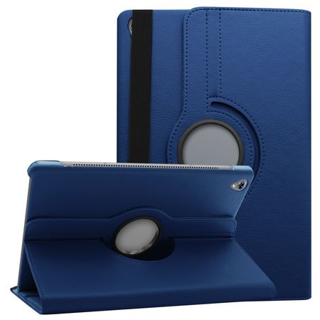 Huawei MediaPad M6 10.8 Hülle - 360° rotierbares Case aus Leder - dunkelblau