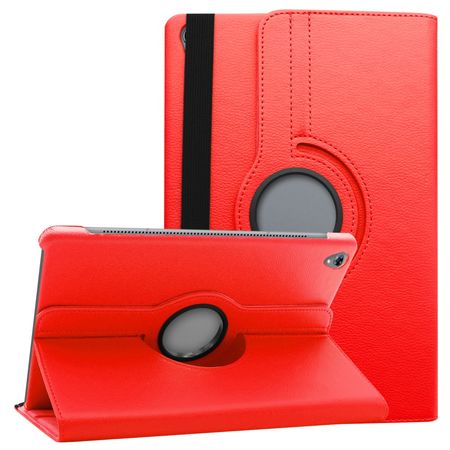 Huawei MediaPad M6 10.8 Hülle - 360° rotierbares Case aus Leder - rot