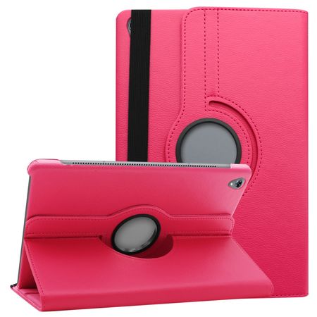 Huawei MediaPad M6 10.8 Hülle - 360° rotierbares Case aus Leder - rosa