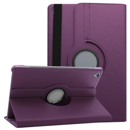 Huawei MediaPad M6 10.8 Hülle - 360° rotierbares Case aus Leder - purpur