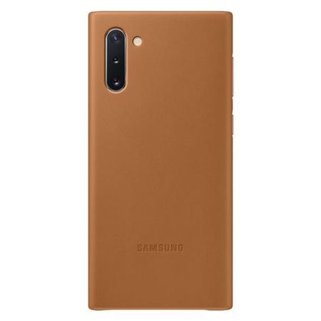 Samsung - Original Galaxy Note 10 Hülle - Leder Backcover - camel