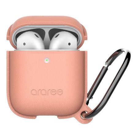 Araree - AirPods 2 Schutzhülle - aus flexiblem Silikon mit Karabiner - Pops Series - flamingo