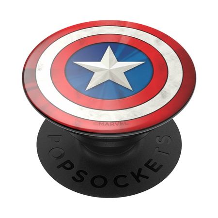 PopSockets - Finger Griff Halterung (2. Gen, austauschbar) - (100483) Captain America Logo