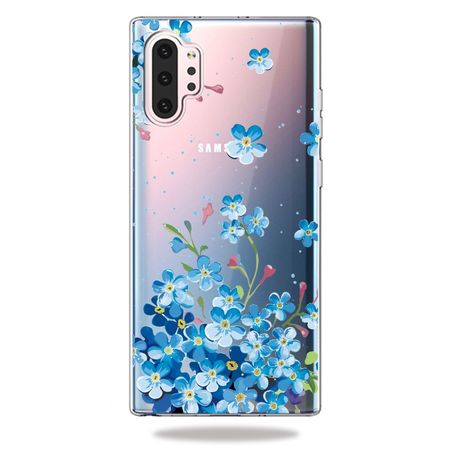 Samsung Galaxy Note 10+ / Note 10+ 5G Handyhülle - Softcase Image Plastik Series - blaue Blumen