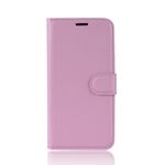 Huawei Honor 20 Pro Handy Hülle - Litchi Leder Bookcover Series - pink