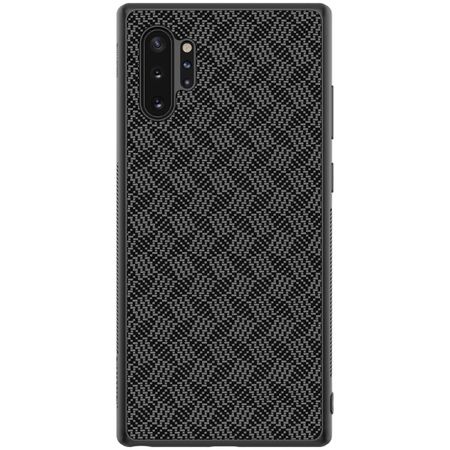 Nillkin - Samsung Galaxy Note 10+/Note 10+ 5G Handy Case - Hülle aus Plastik/Carbon - Synthetic Fiber Series - Plaid schwarz