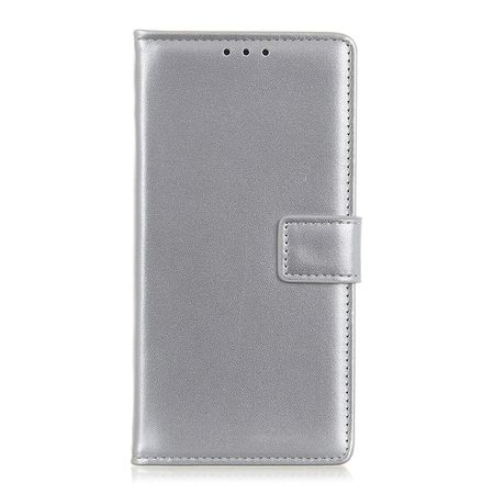 Huawei Y5 (2019) Handy Hülle - Classic II Leder Bookcover Series - silber