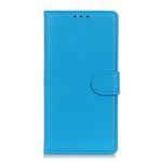 Huawei Mate 30 Lite Handy Hülle - Litchi Leder Bookcover Series - blau