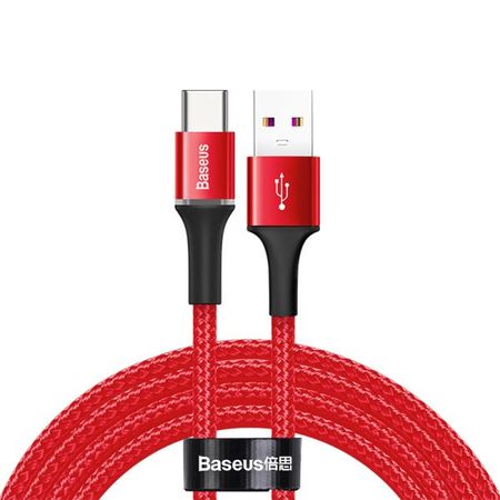 Baseus - USB Typ-C Lade- und Datenkabel (2 m) - 40W Flash Charge - Halo Data HW Series - rot