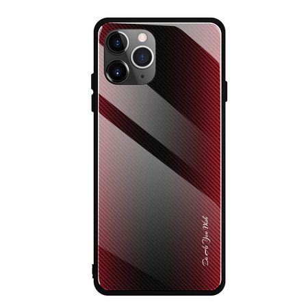 iPhone 11 Pro Handy Hülle - Case aus TPU und Glas - mit Farbverlauf - rot