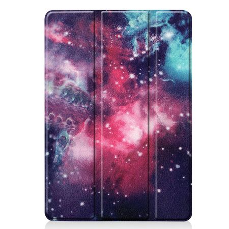 iPad 10.2 Hülle - Dreifach faltbares Case aus Leder - Weltall