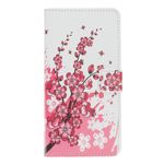 Huawei Mate 30 Lite Handy Hülle - Leder Bookcover Image Series - pinke Blumen