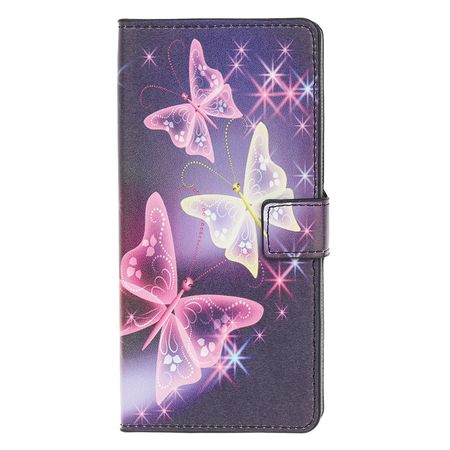 Huawei P20 Lite (2019) Handy Hülle - Leder Bookcover Image Series - leuchtende Schmetterlinge