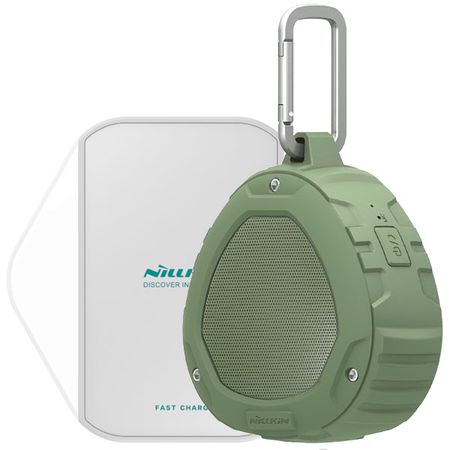 Nillkin - 2 in 1 Set - IPX4 Bluetooth Lautsprecher und Qi Wireless Fast Charging Pad - grün