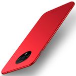 Mofi - OnePlus 7T Handyhülle - Schlanke Hülle aus Hartplastik - Shield Series - rot