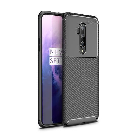 OnePlus 7T Pro Handyhülle - Carbon Fiber TPU Softcase Series - schwarz