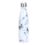MU Style - Trinkflasche aus Edelstahl (500ml) - wiederverwendbar & nachhaltig - Black and White Marble