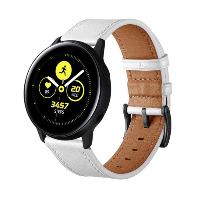 Smartwatch Ersatzarmband mit Quick Release (Echtleder, 20 mm), universell - GL Series - weiss
