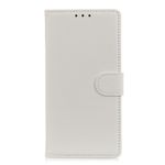 Samsung Galaxy S20 Ultra Handy Hülle - Litchi Leder Bookcover Series - weiss