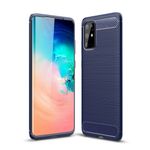 Samsung Galaxy S20+ Handyhülle - Carbon Fiber TPU Softcase Series - blau