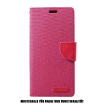 Goospery - Samsung Galaxy S20 Ultra Hülle - Leder/Stoff Case - Canvas Diary Series - pink