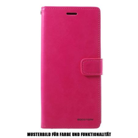 Goospery - Samsung Galaxy A90 5G Hülle - Leder Bookcover - Bluemoon Diary Series - rosa