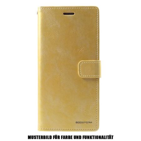 Goospery - Samsung Galaxy S20 Hülle - Leder Bookcover - Bluemoon Diary Series - gold