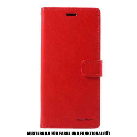Goospery - Samsung Galaxy S20 Hülle - Leder Bookcover - Bluemoon Diary Series - rot