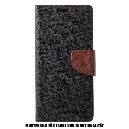 Goospery - Samsung Galaxy S20 Hülle - Handy Bookcover - Fancy Diary Series - schwarz/braun