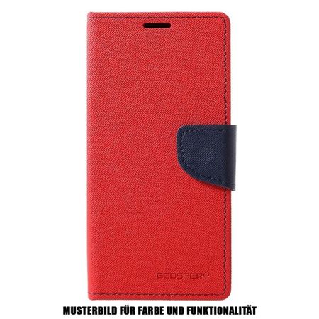 Goospery - Samsung Galaxy S20 Hülle - Handy Bookcover - Fancy Diary Series - rot/navy