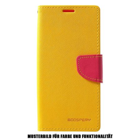 Goospery - Samsung Galaxy S20 Ultra Hülle - Handy Bookcover - Fancy Diary Series - gelb/rosa
