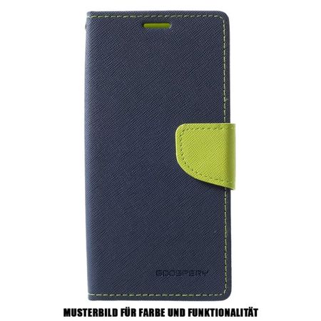 Goospery - Samsung Galaxy S20 Ultra Hülle - Handy Bookcover - Fancy Diary Series - navy/lime