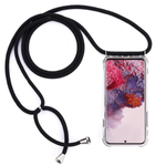 MU Style - Samsung Galaxy A51 Handykette - Necklace TPU Umhänge Hülle - transparent/schwarz