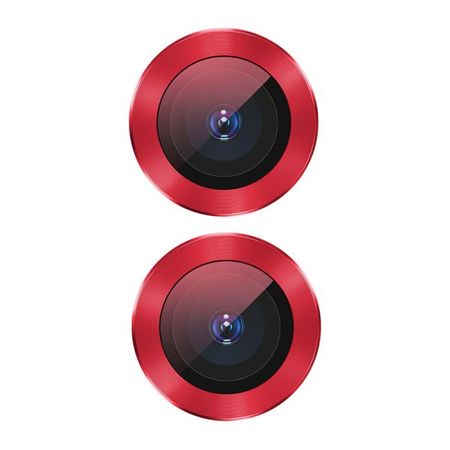 Baseus - iPhone 11 Kameraschutz - Ultradünner Schutzfilm & Ring mit Aluminiumlegierung - rot