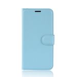 Huawei P40 Pro Handy Hülle - Litchi Leder Bookcover Series - blau