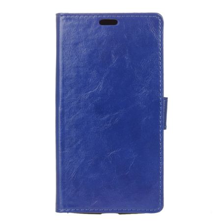 Xiaomi Redmi 8A Handyhülle - Crazy Horse Leder Bookcover Series - blau