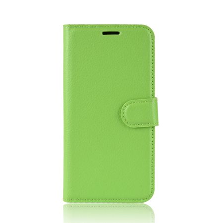 Xiaomi Redmi 8A Handy Hülle - Litchi Leder Bookcover Series - grün