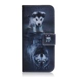 Xiaomi Redmi 8A Handy Hülle - Leder Bookcover Image Series - Baby Wolf