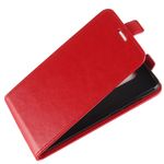 Xiaomi Redmi Note 5 Handyhülle - Crazy Horse Leder Flipcase - vertikal - rot