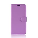 Xiaomi Redmi 8 Handy Hülle - Litchi Leder Bookcover Series - purpur