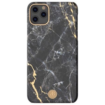 Kingxbar - iPhone 11 Pro Schutzhülle - Case aus Polycarbonat - Jade Series - Black Marble