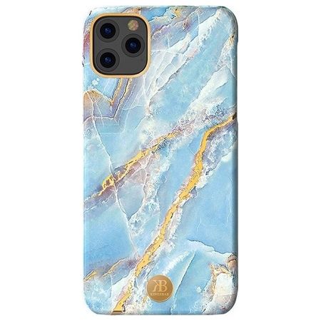 Kingxbar - iPhone 11 Pro Schutzhülle - Case aus Polycarbonat - Jade Series - Blue Marble