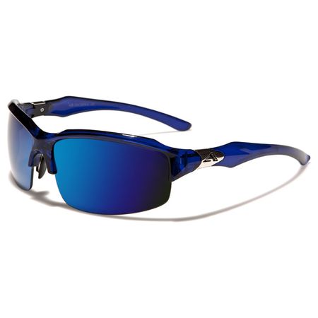 Arctic Blue - Herren Teil-randlose Sonnenbrille - blau/transparent