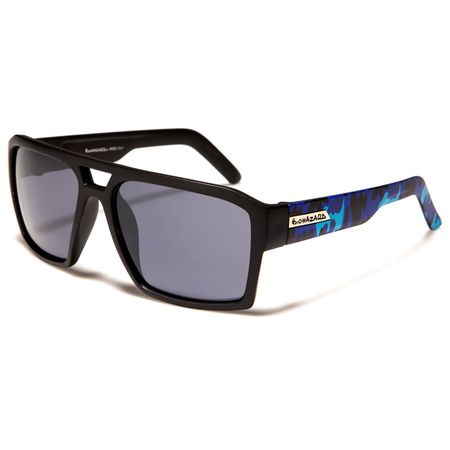 Biohazard - Herren quadratische Sonnenbrille - schwarz/navytarnung