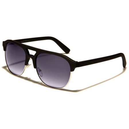 Eyedentification - Damen, Herren ovale Sonnenbrille - schwarz