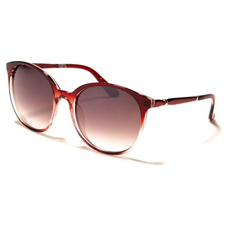 VG - Damen runde Sonnenbrille - rot/transparent