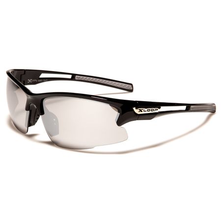 X-Loop - Herren umschliessende Sonnenbrille - schwarz/grau