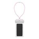 Baseus - Wasserdichtes Universal Cover für Smartphones bis 7.2 Zoll - Let's Go Series - weiss/pink