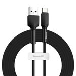 Baseus - USB Typ-C Lade- und Datenkabel (2 m) - Silica Gel Series - 2A Quick Charge - schwarz